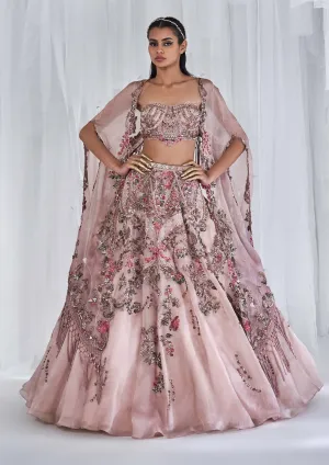 Rosalie organza lehenga cape set