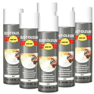 RUST-OLEUM 2990 Stain Blocker | Matt white (6 Cans)