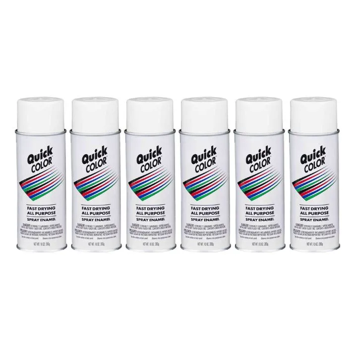 Rust-Oleum Quick Color Spray Paint 6 Cans - Flat White