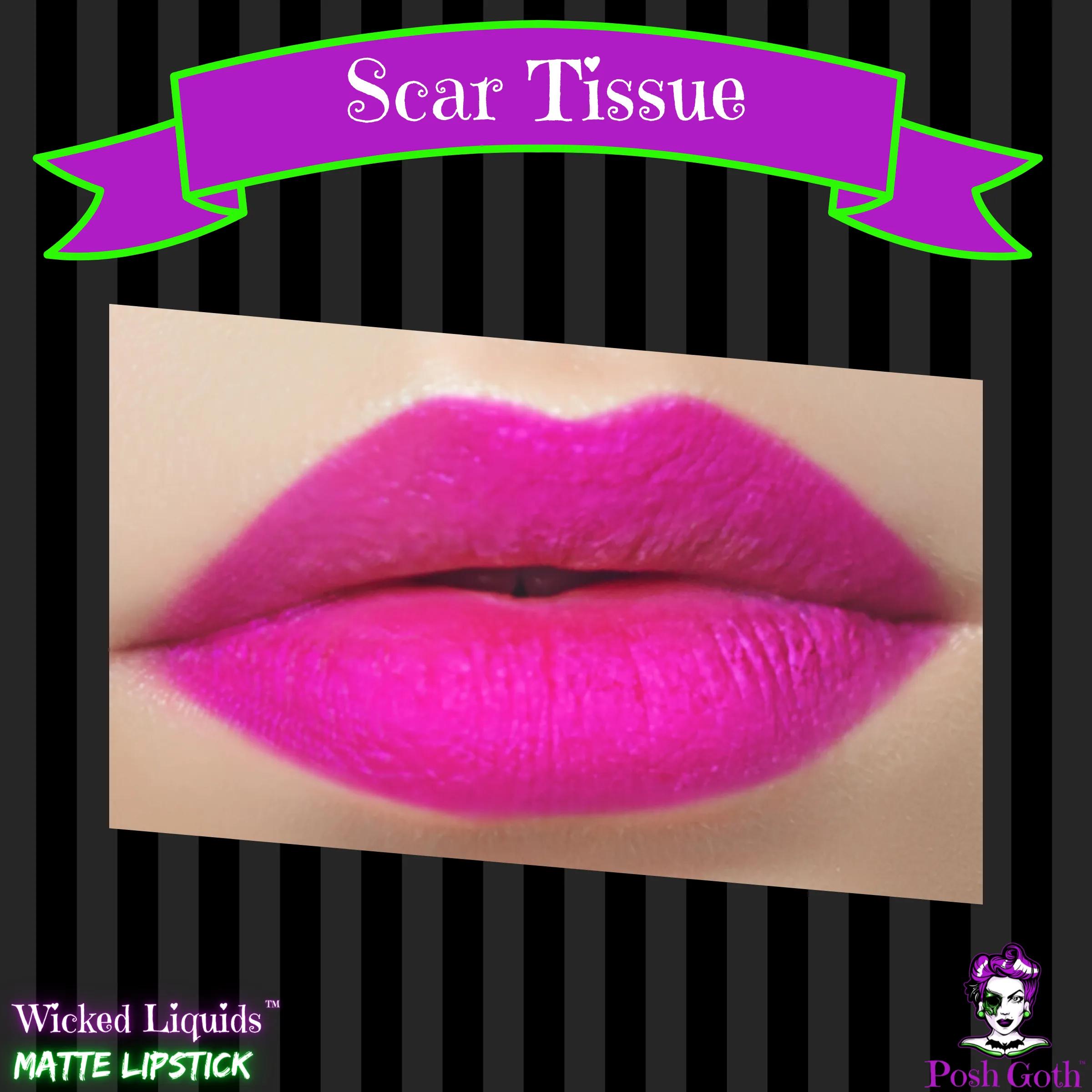 SCAR TISSUE Long-Wear Wicked Liquids™ Matte Neon/Hot Pink Lipstick