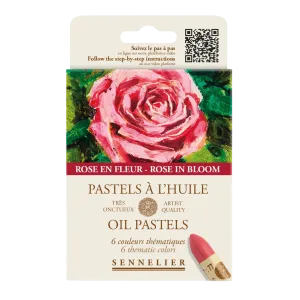 Sennelier Oil Pastel 6-Stick Set, Rose in Bloom Set