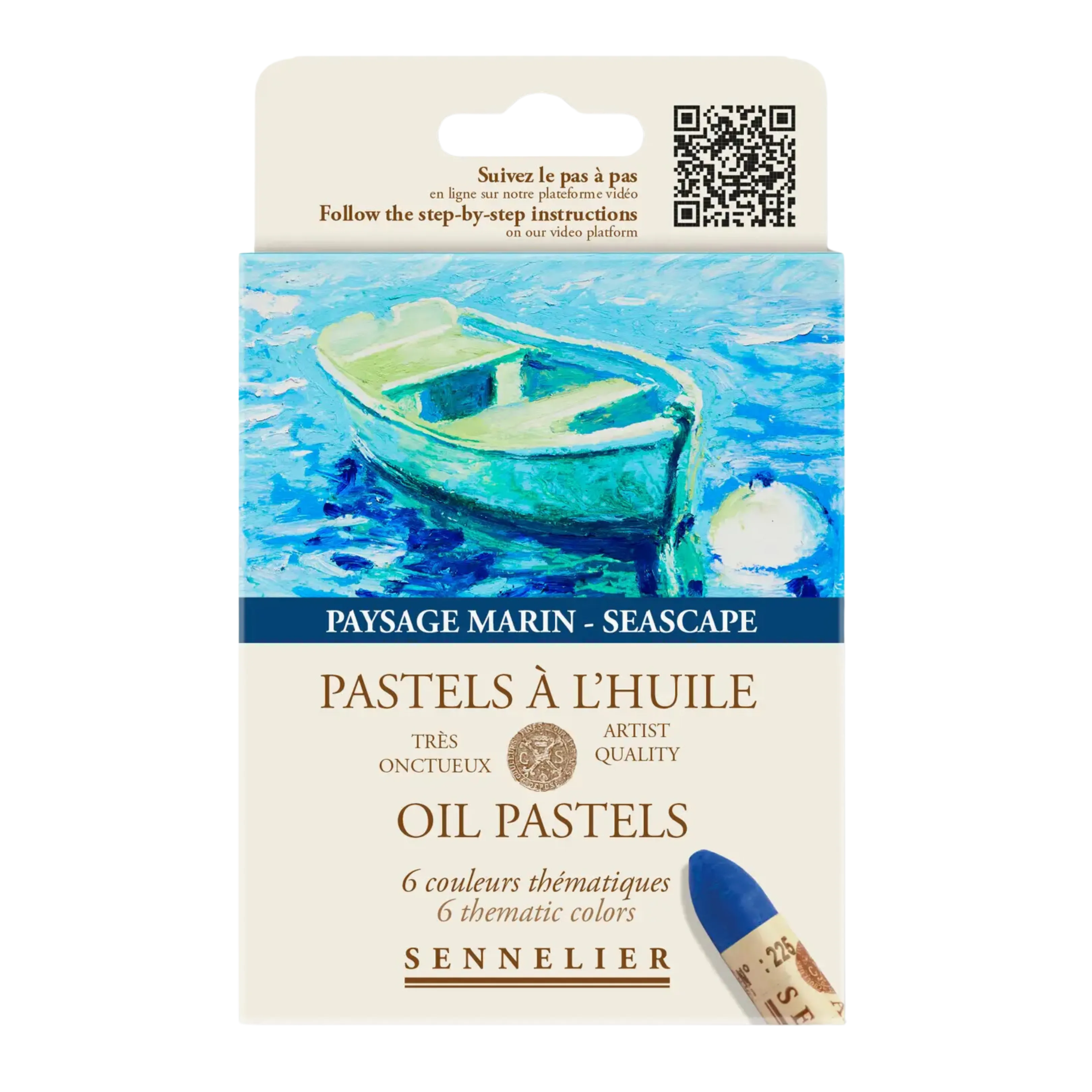 Sennelier Oil Pastel 6-Stick Set, Seascape Set