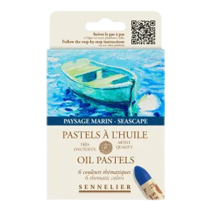 Sennelier Oil Pastel 6-Stick Set, Seascape Set