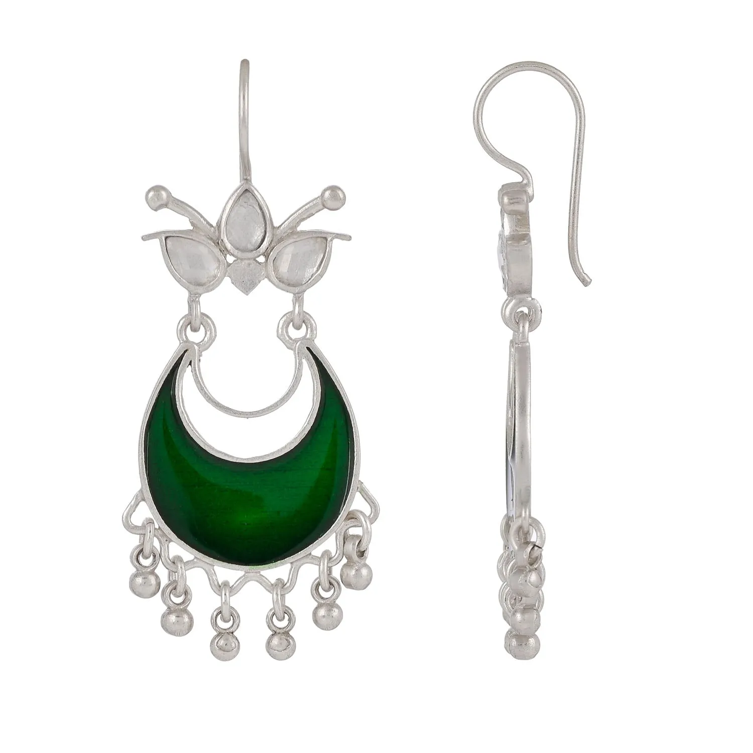 Shreya Earrings Green