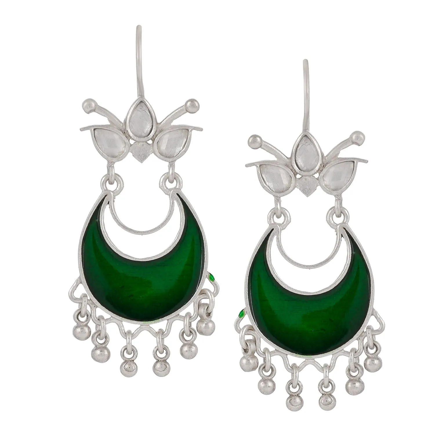 Shreya Earrings Green