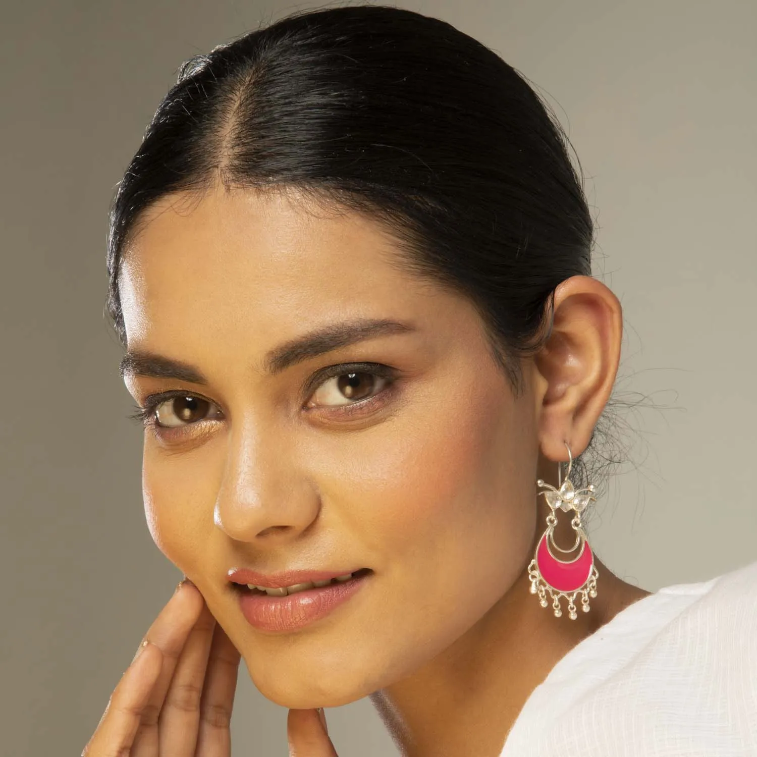 Shreya Earrings Pink