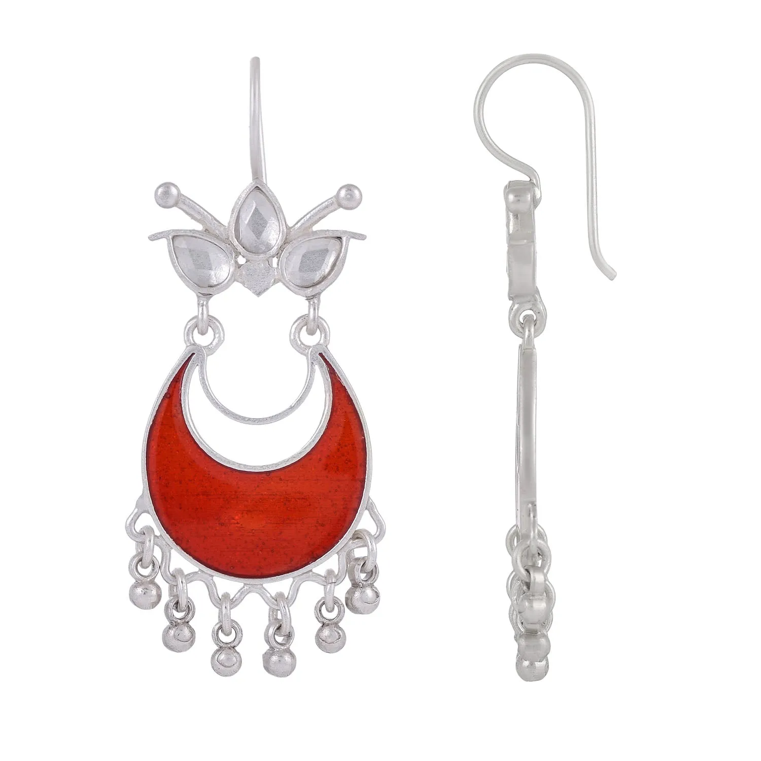 Shreya Earrings Red