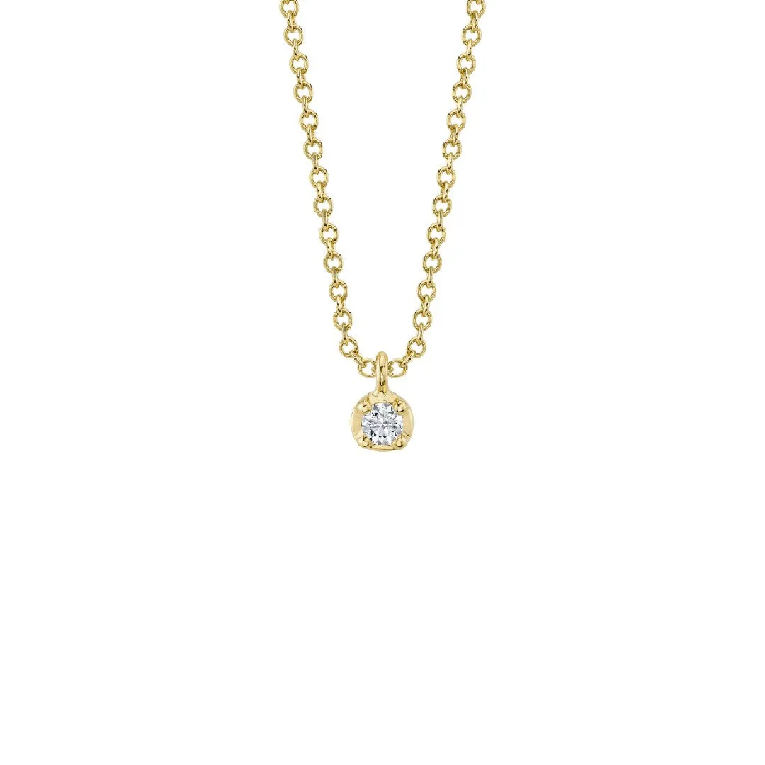 Shy Creation Crown Setting Diamond Necklace