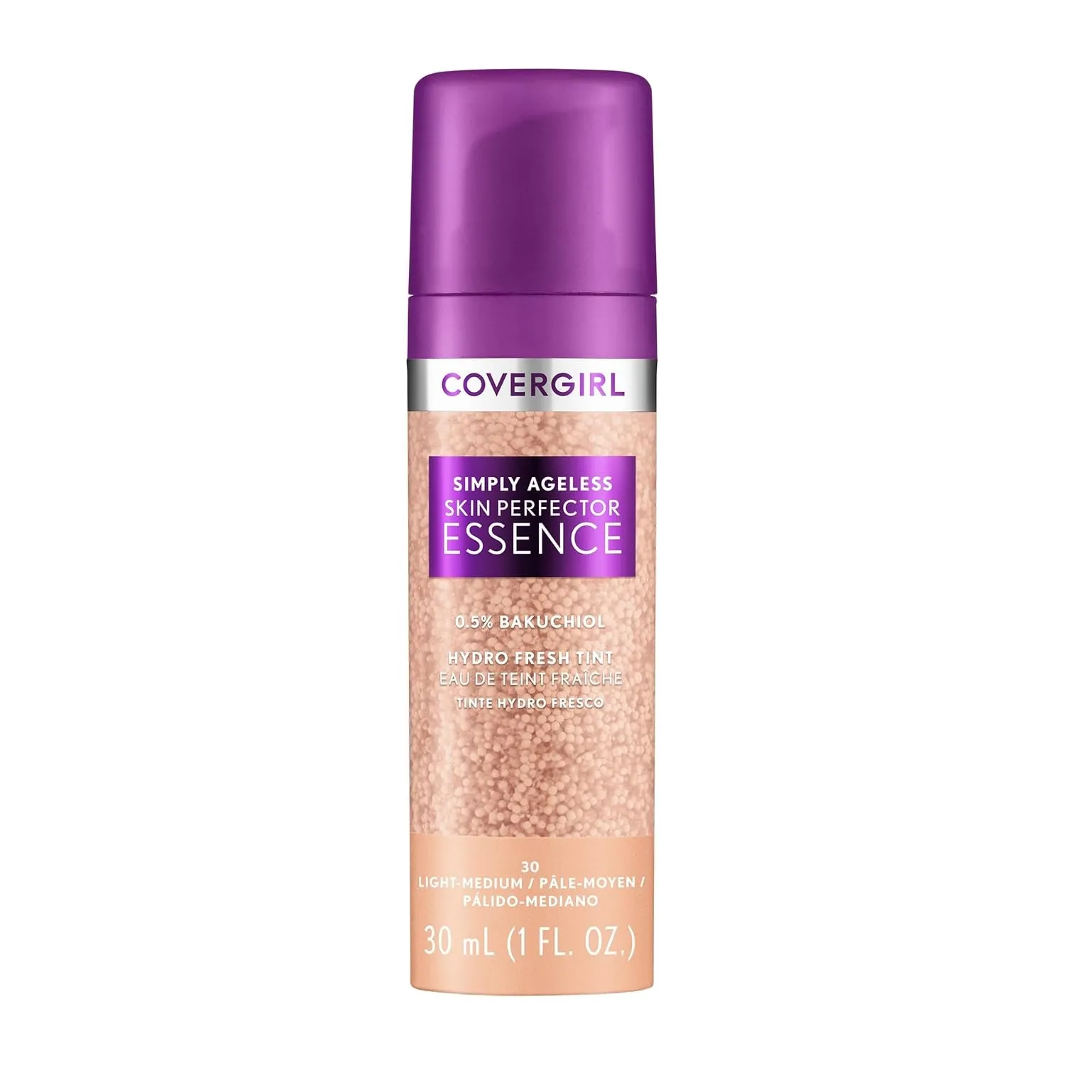 Simply Ageless Skin Perfector Essence Foundation, 30 Light-Medium, Tinted Skin Perfector, Skincare Makeup Hybrid, Sheer Tint, Radiant Finish, Skin-Like Finish, Vegan Formula, 1.0Oz