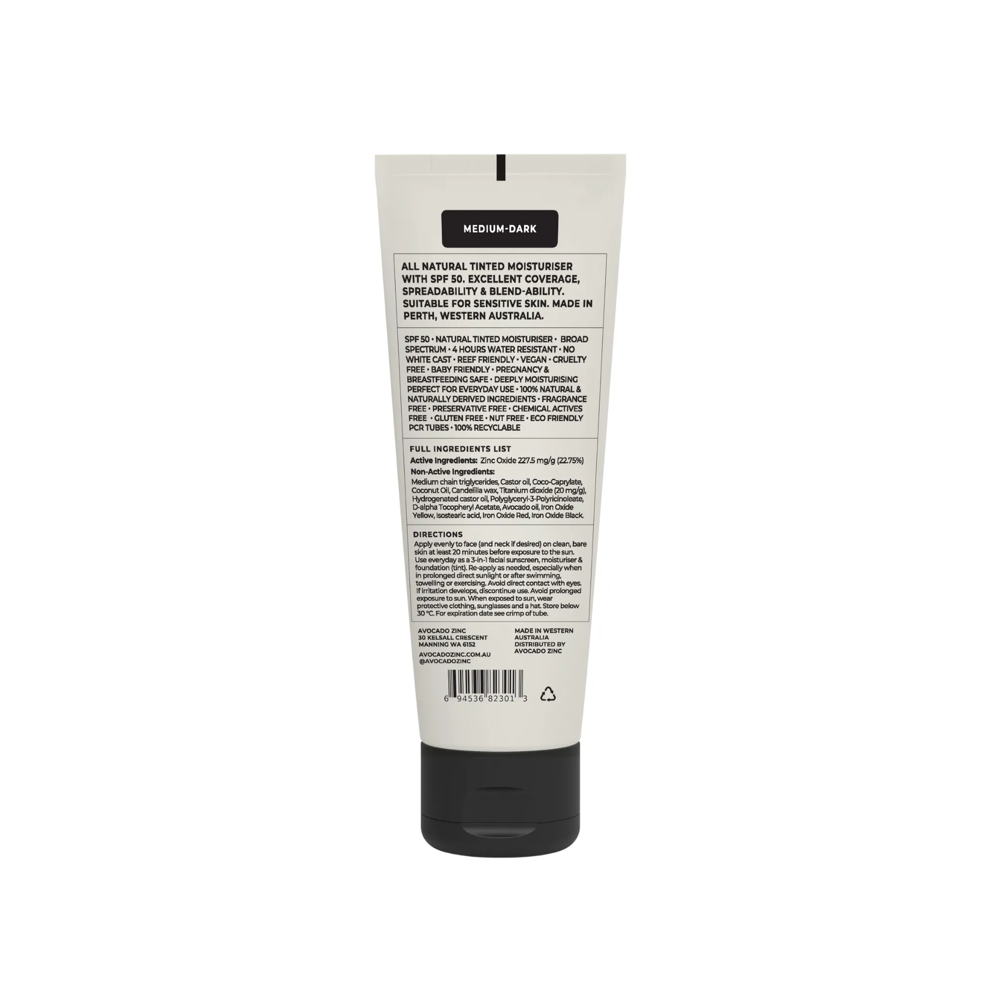 SPF 50 Natural Tinted Moisturiser: Medium Dark