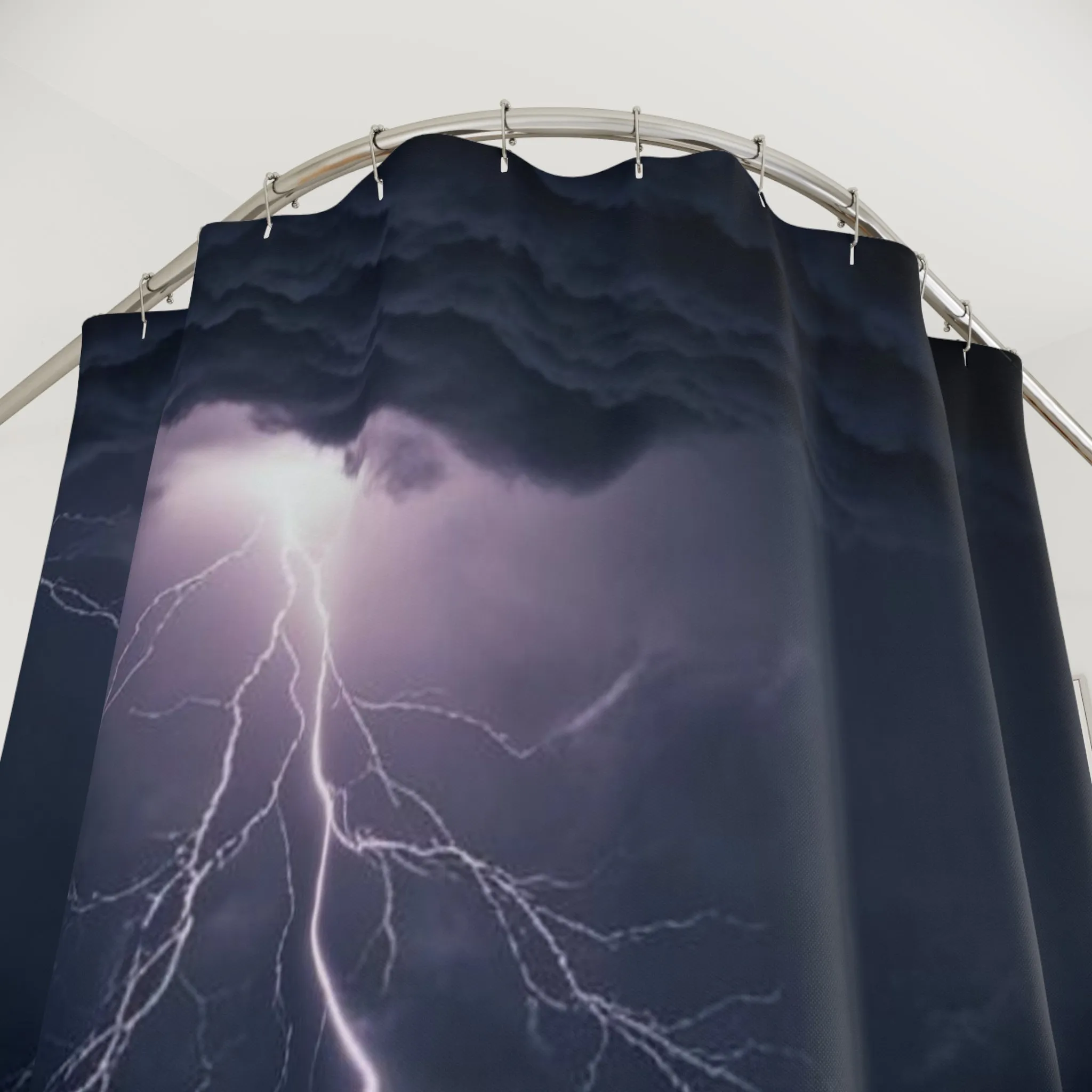Stormy Lightning Shower Curtain - Dramatic Bathroom Decor