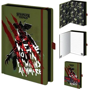 STRANGER THINGS 4 NOT IN HAWKINS- Premium A5 Notebook Olive