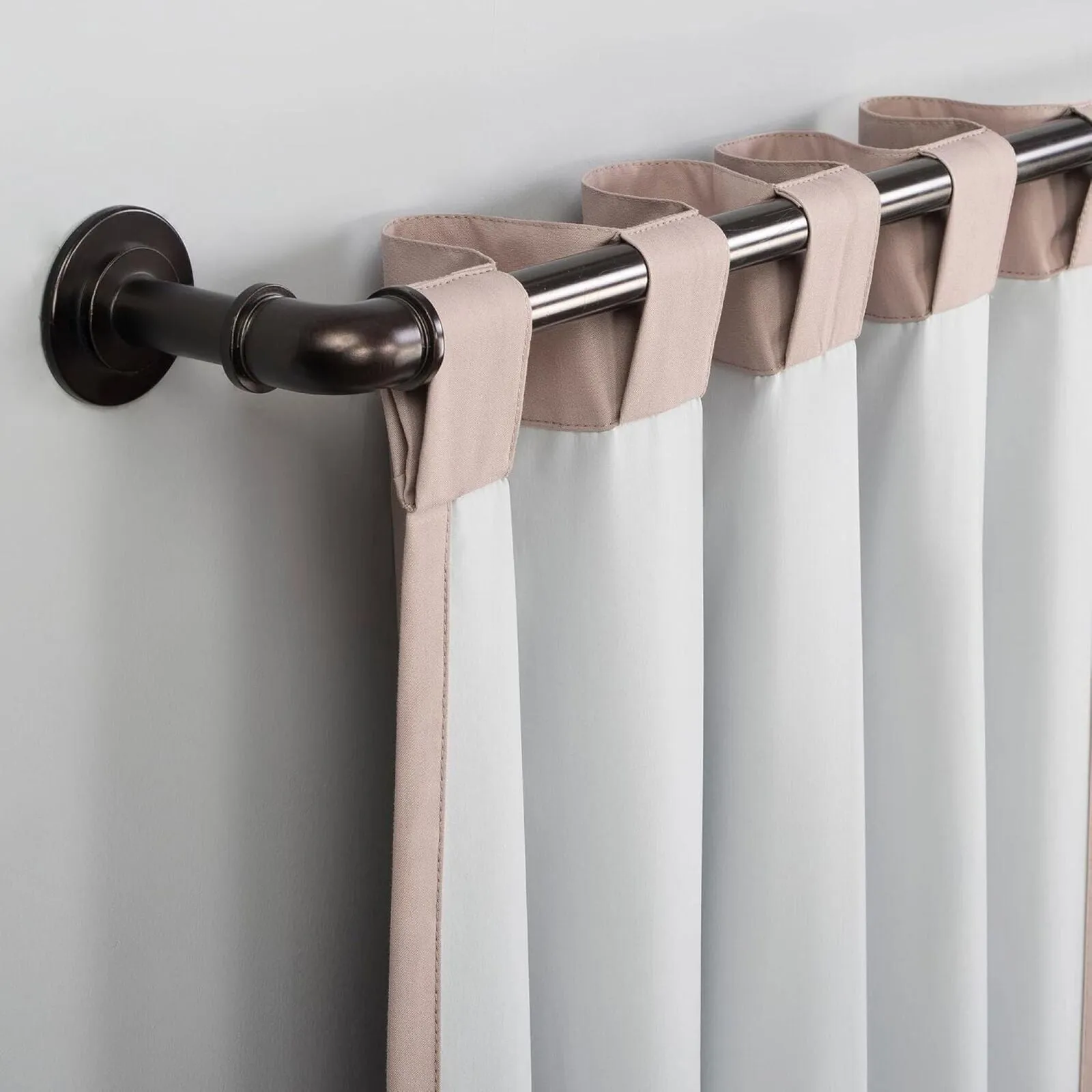 Sun Zero Cyrus Thermal Total Blackout Back Tab Curtain Panel Blush Pink 40" x 96