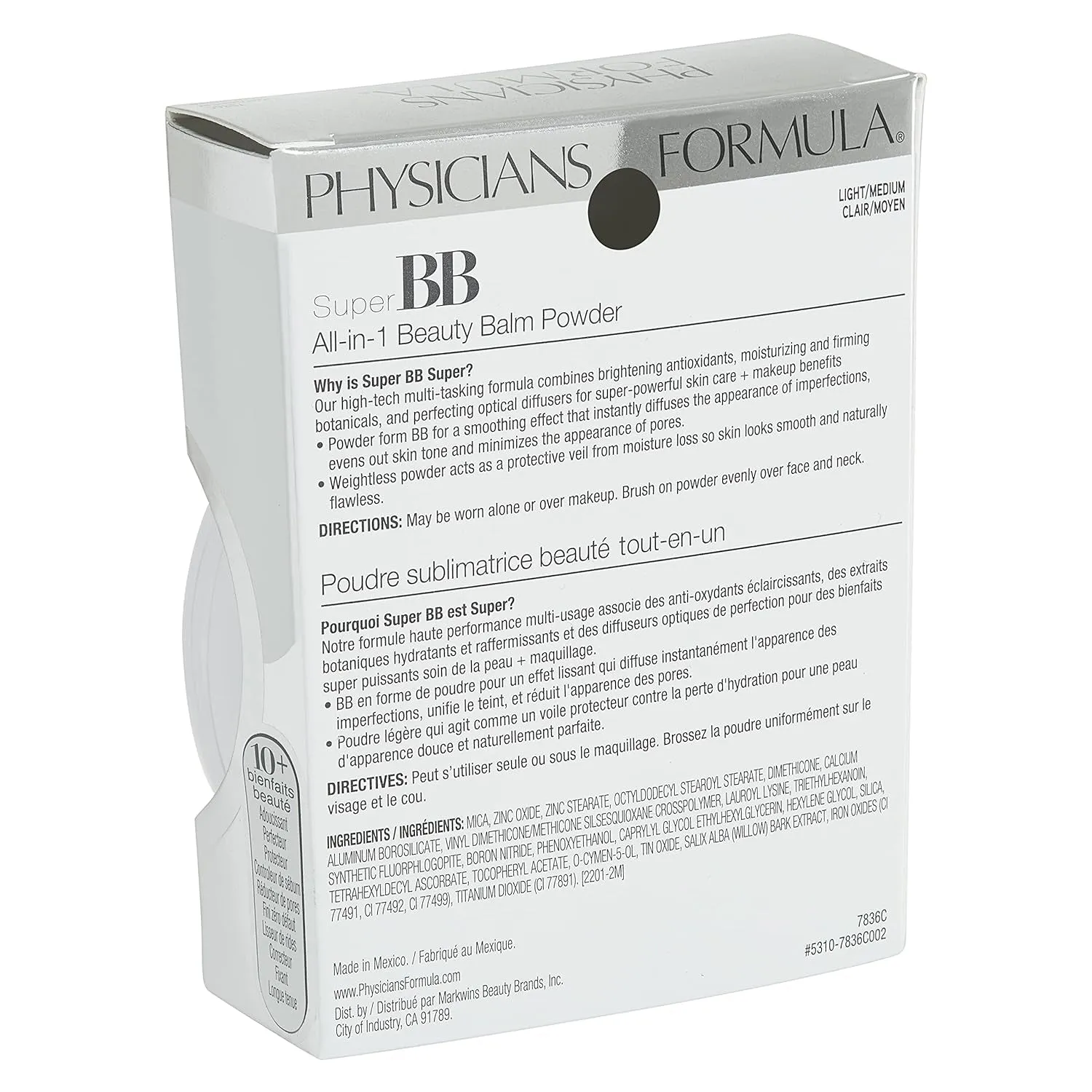 Super BB Cream All-In-1 Beauty Balm Powder Light/Medium | Dermatologist Tested, Clinicially Tested
