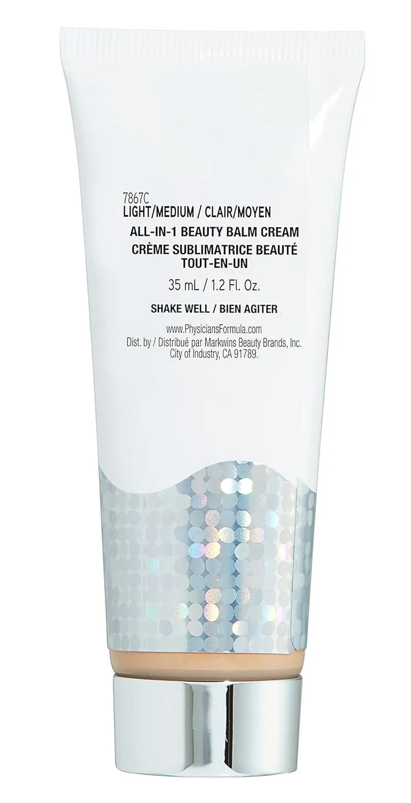 Super BB Cream. All in 1 Tinted Beauty Balm Foundation Cream, Sheer Moisturizing Coverage, Cruelty Free Light/Medium