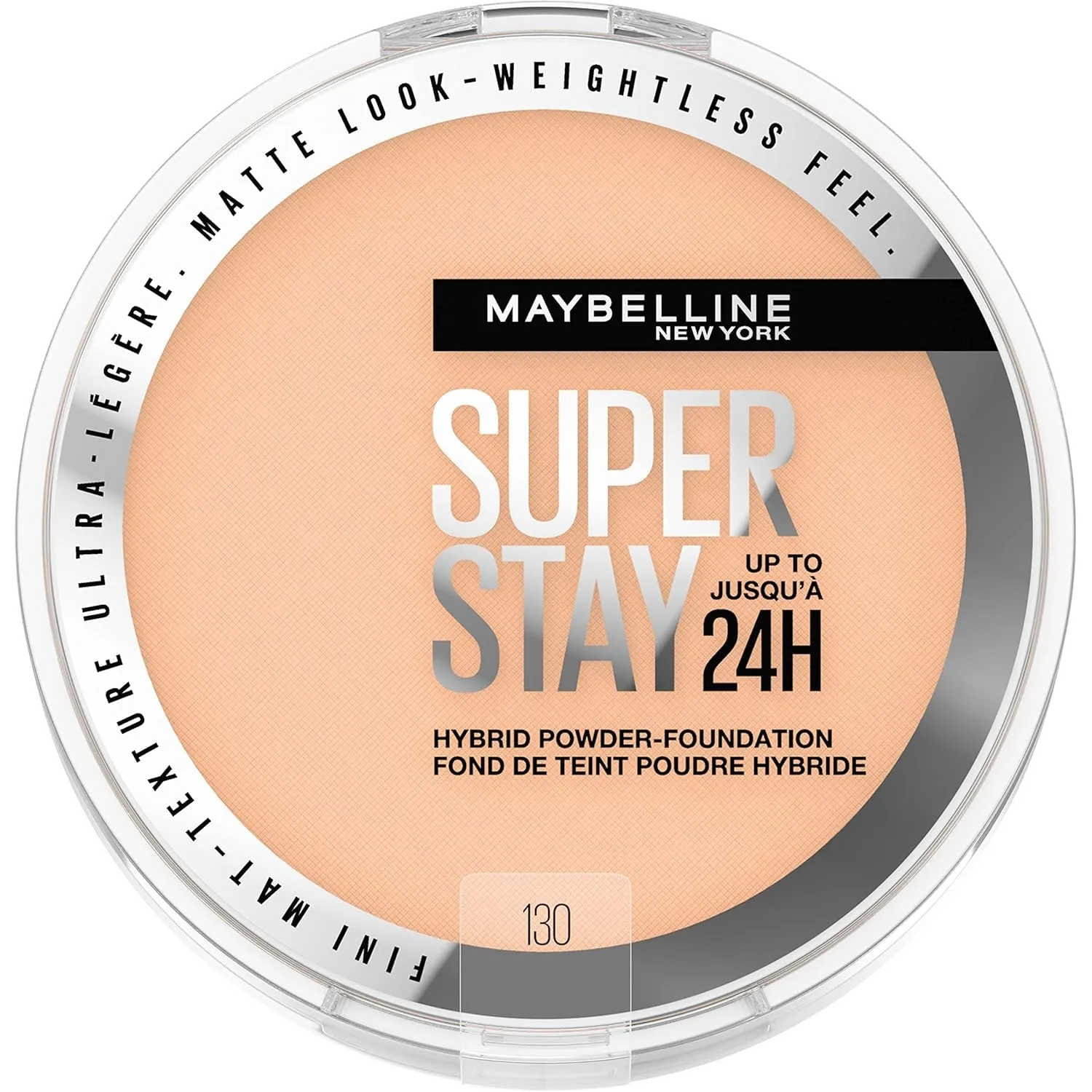 Super Stay up to 24HR Hybrid Powder-Foundation, Medium-To-Full Coverage Makeup, Matte Finish, 120, 1 Count