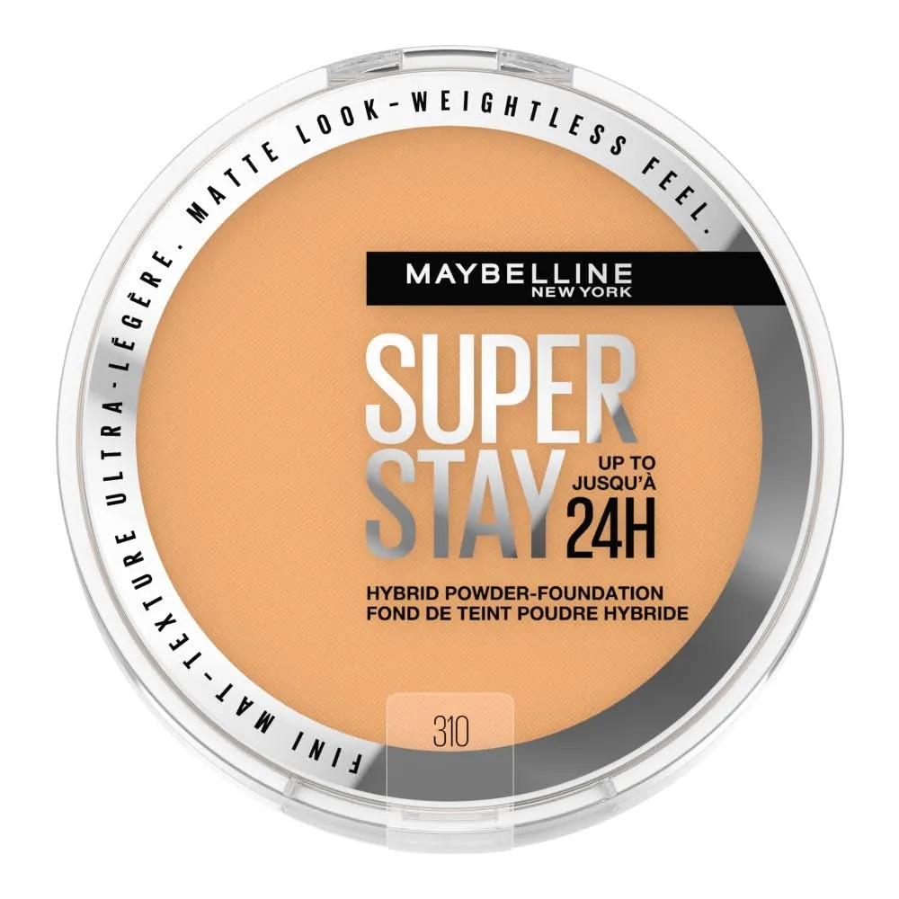Super Stay up to 24HR Hybrid Powder-Foundation, Medium-To-Full Coverage Makeup, Matte Finish, 120, 1 Count