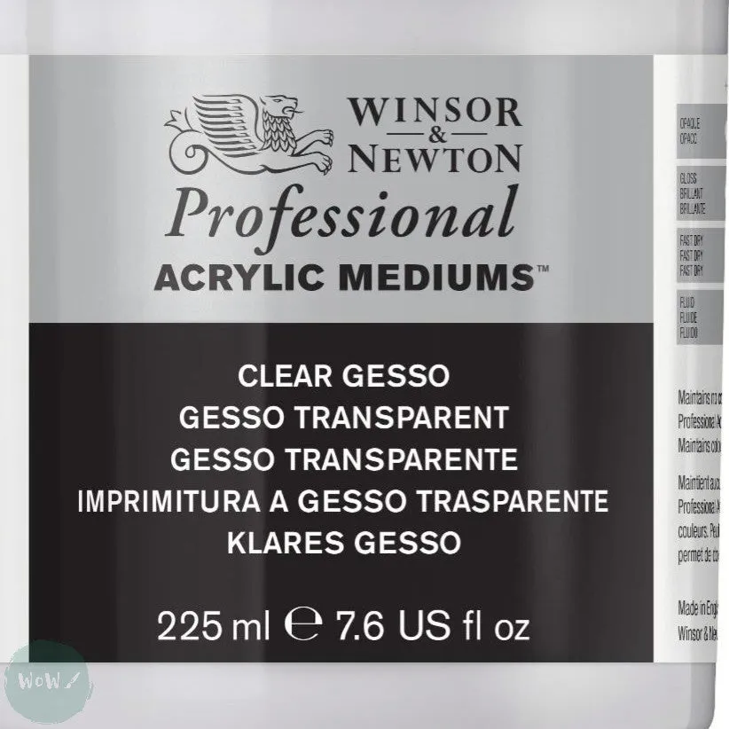 SURFACE PREPARATION - Winsor & Newton PROFESSIONAL -  CLEAR - Gesso Primer -   225 ml