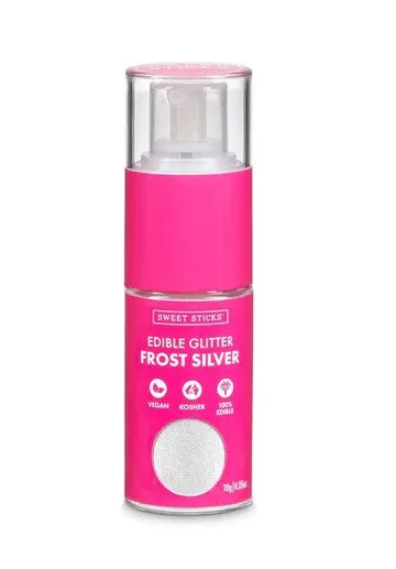 Sweet Sticks Frosted Silver Glitter Pump