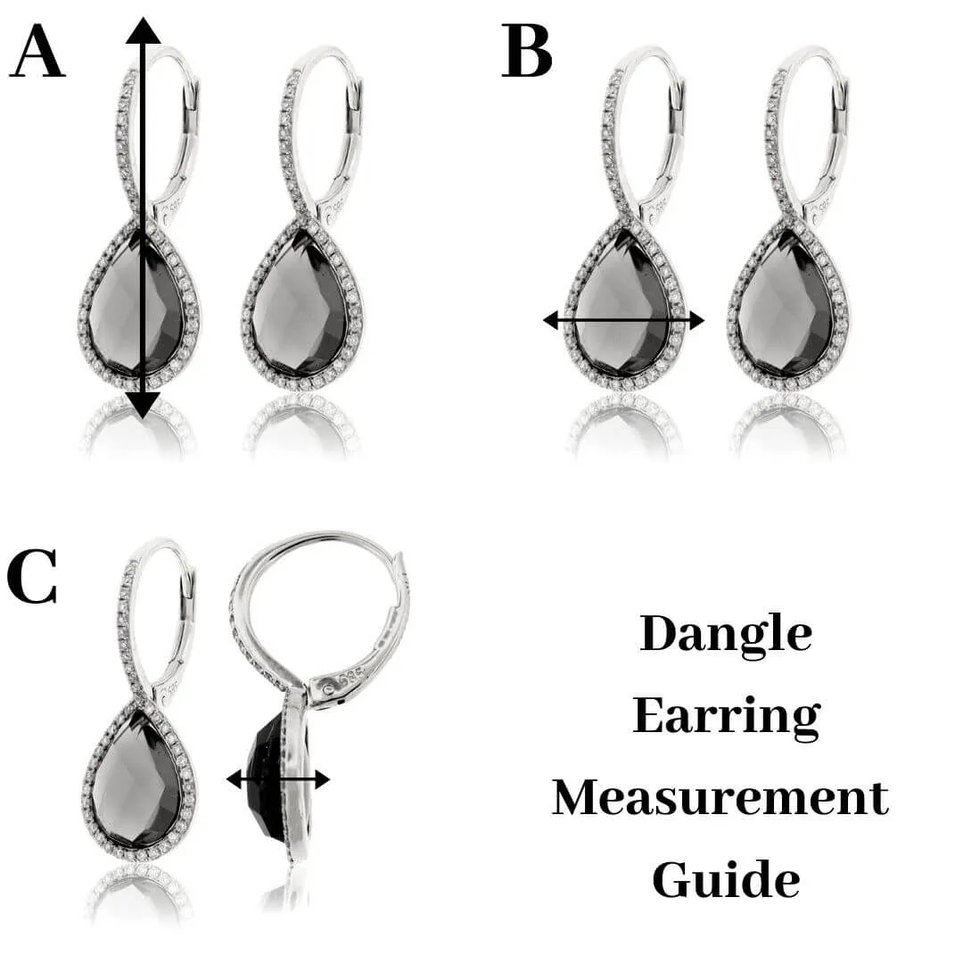 Tear Drop Pink Morganite and Double Diamond Halo Drop Earrings