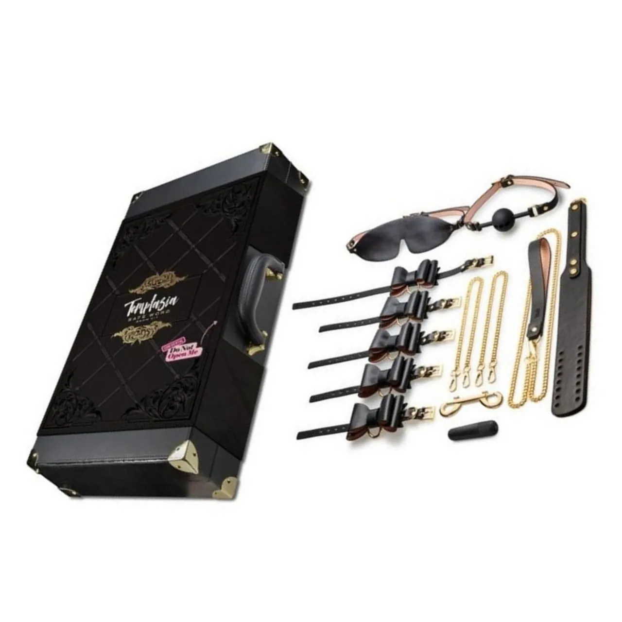 Temptasia Safe Word Bondage Kit - Black/Pink
