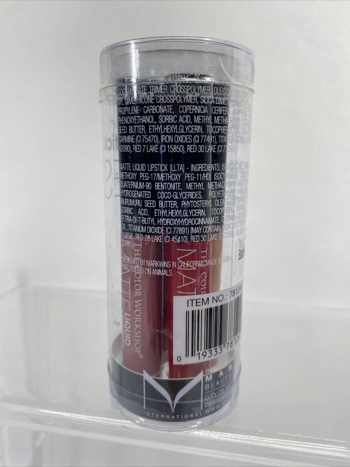 The Color Workshop Liquid Lipstick Kisses Metallic & Matte NIP 4 Lipsticks