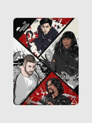 The Umbrella Academy Action Grid Premium Sherpa Blanket