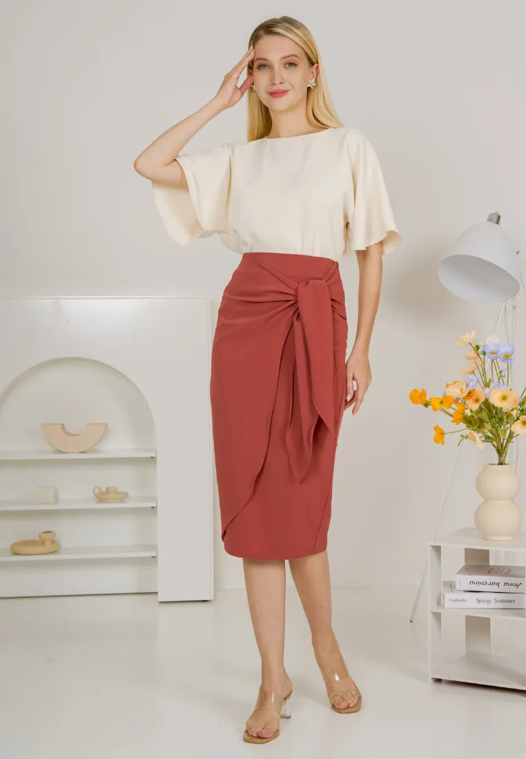 Tiana Side Knot Wrap Skirt