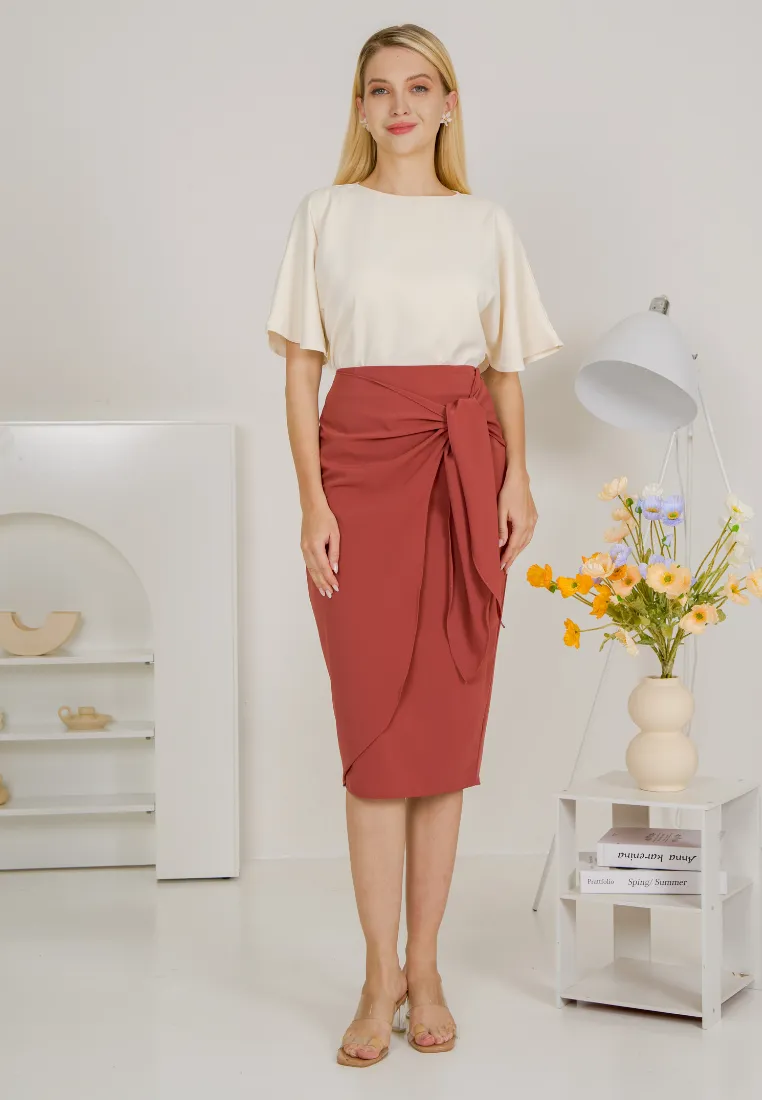 Tiana Side Knot Wrap Skirt