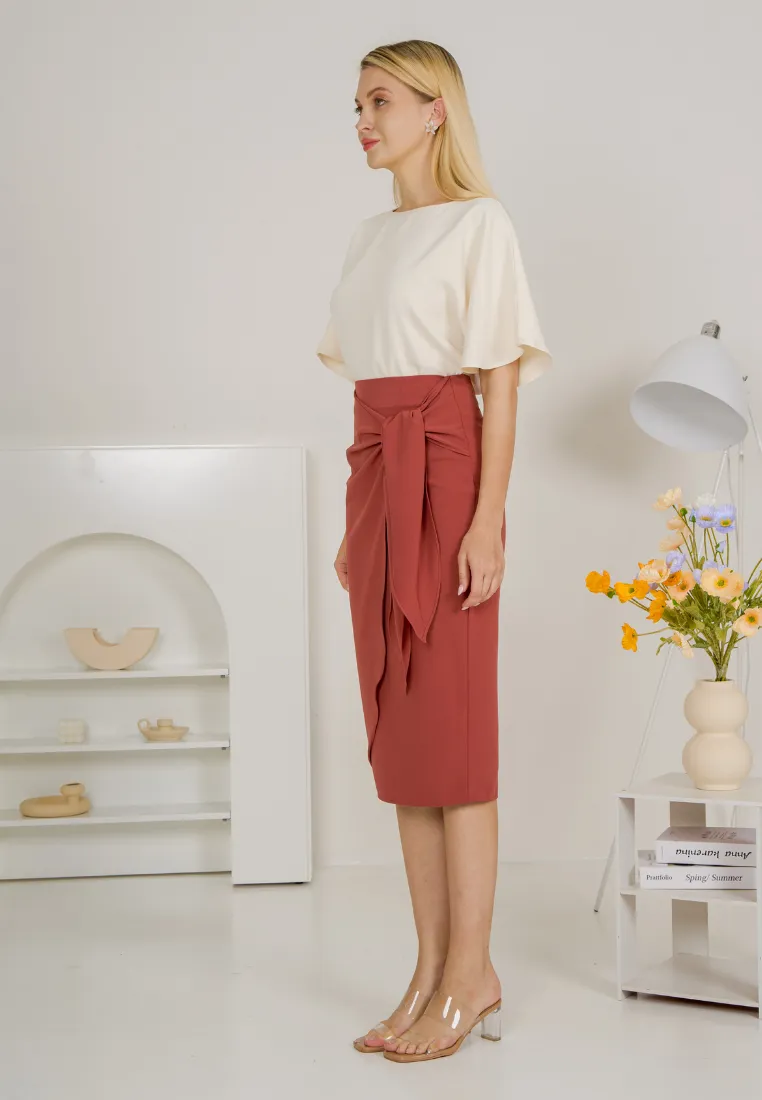 Tiana Side Knot Wrap Skirt