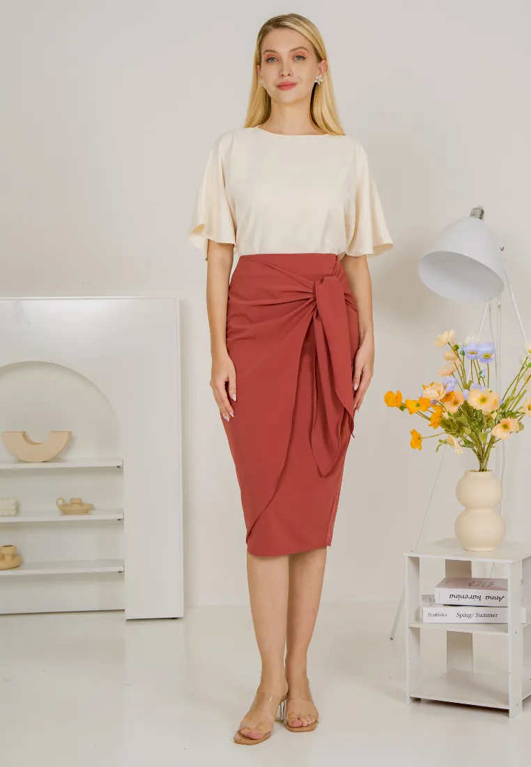 Tiana Side Knot Wrap Skirt