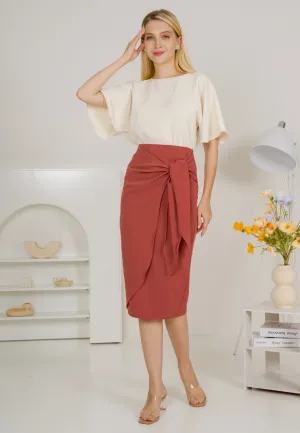 Tiana Side Knot Wrap Skirt
