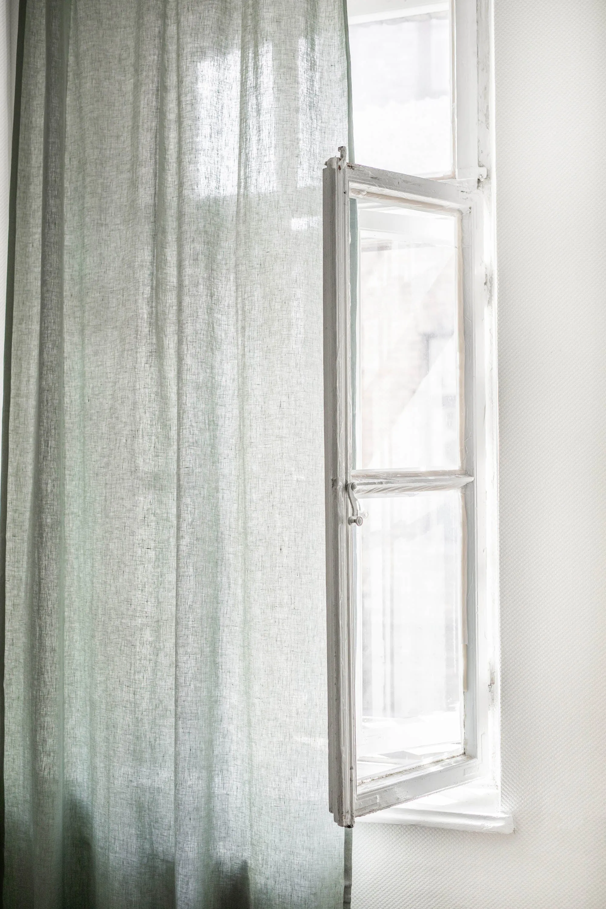 Tie Top Linen Curtain | Multiple Colours