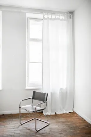Tie Top Linen Curtain | Multiple Colours