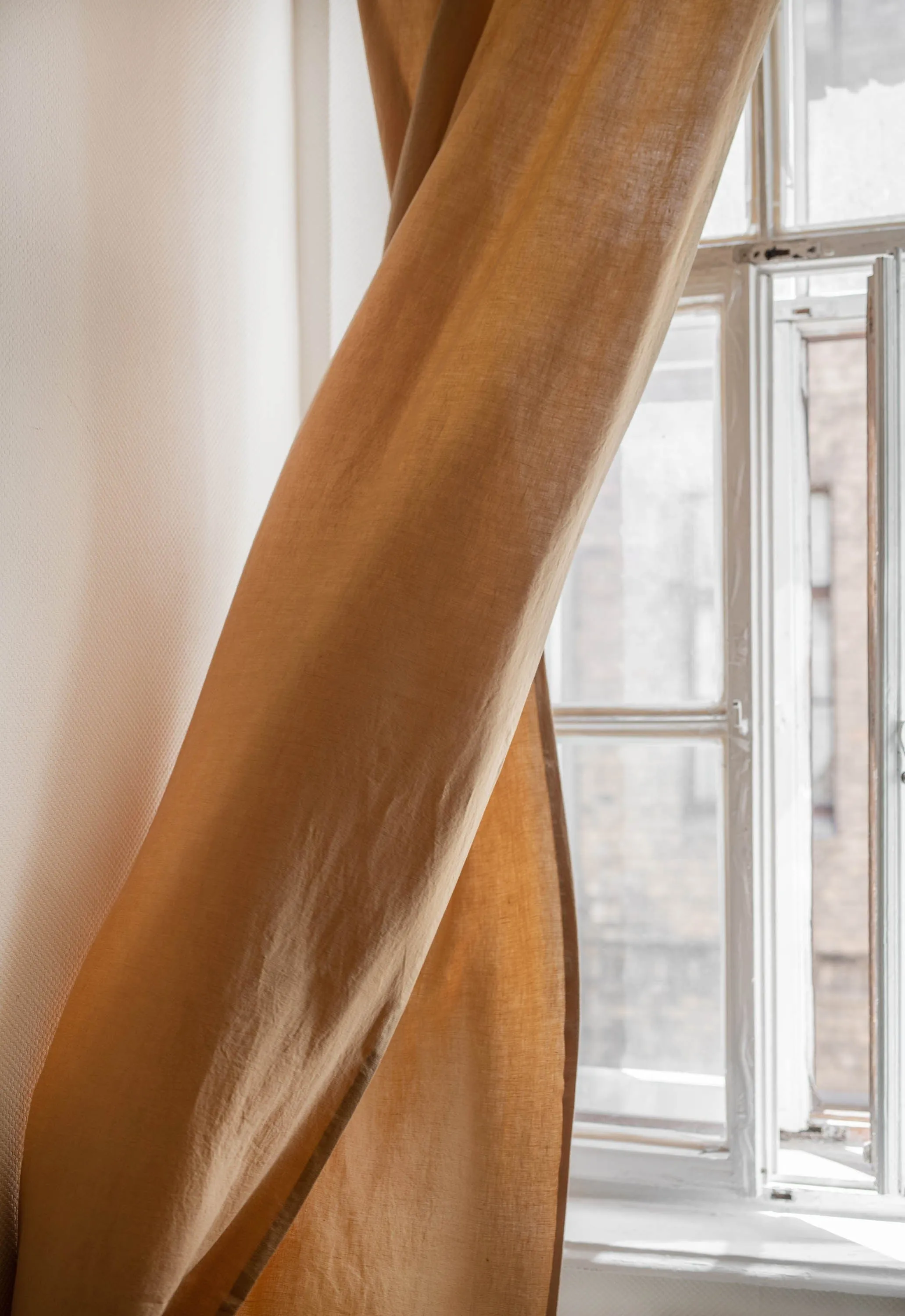 Tie Top Linen Curtain | Multiple Colours