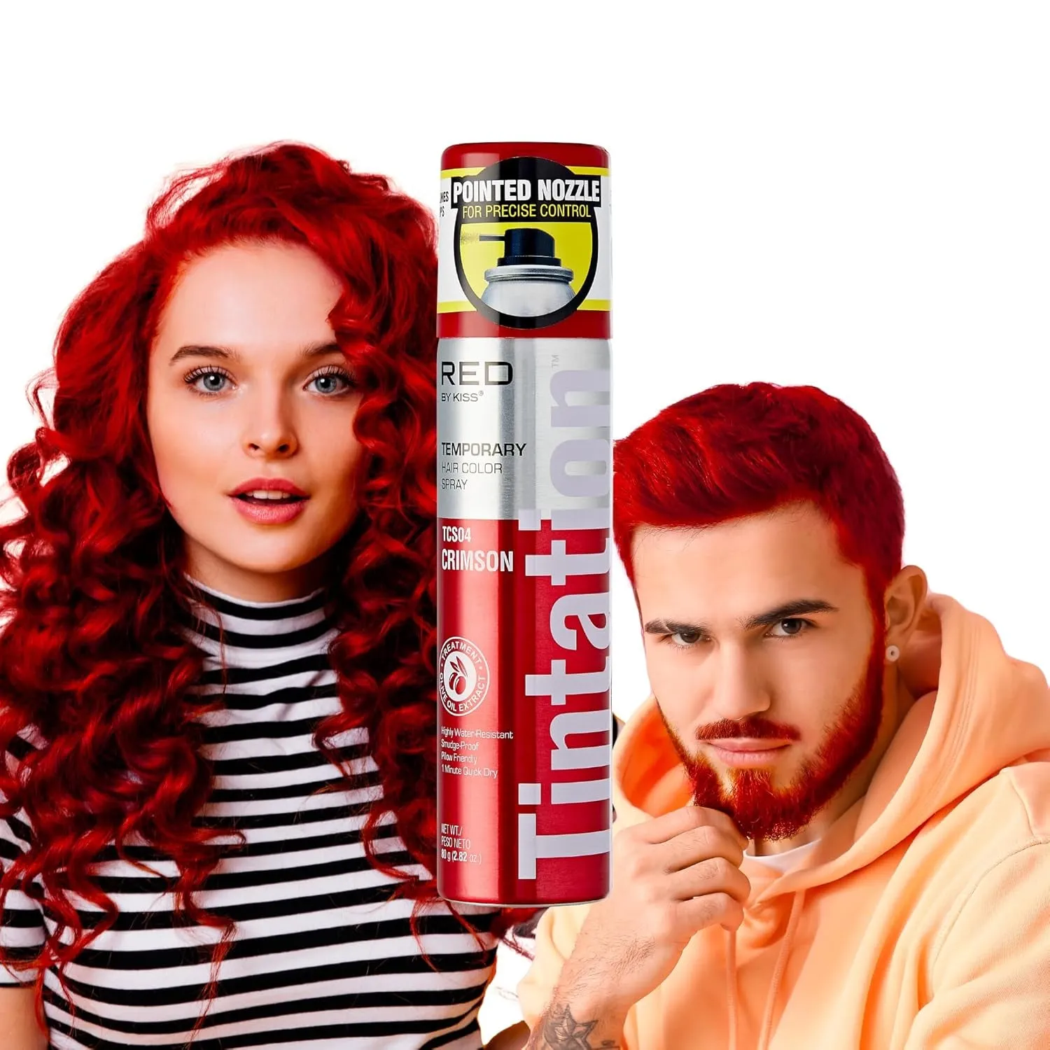 Tintation Temporary Hair Color Spray, Instant Gray Root Cover Up, Water-Resistant, Smudge-Proof, Easy Wash Out, Hairline & Barber Touch-Up, Quick Dry (Black)
