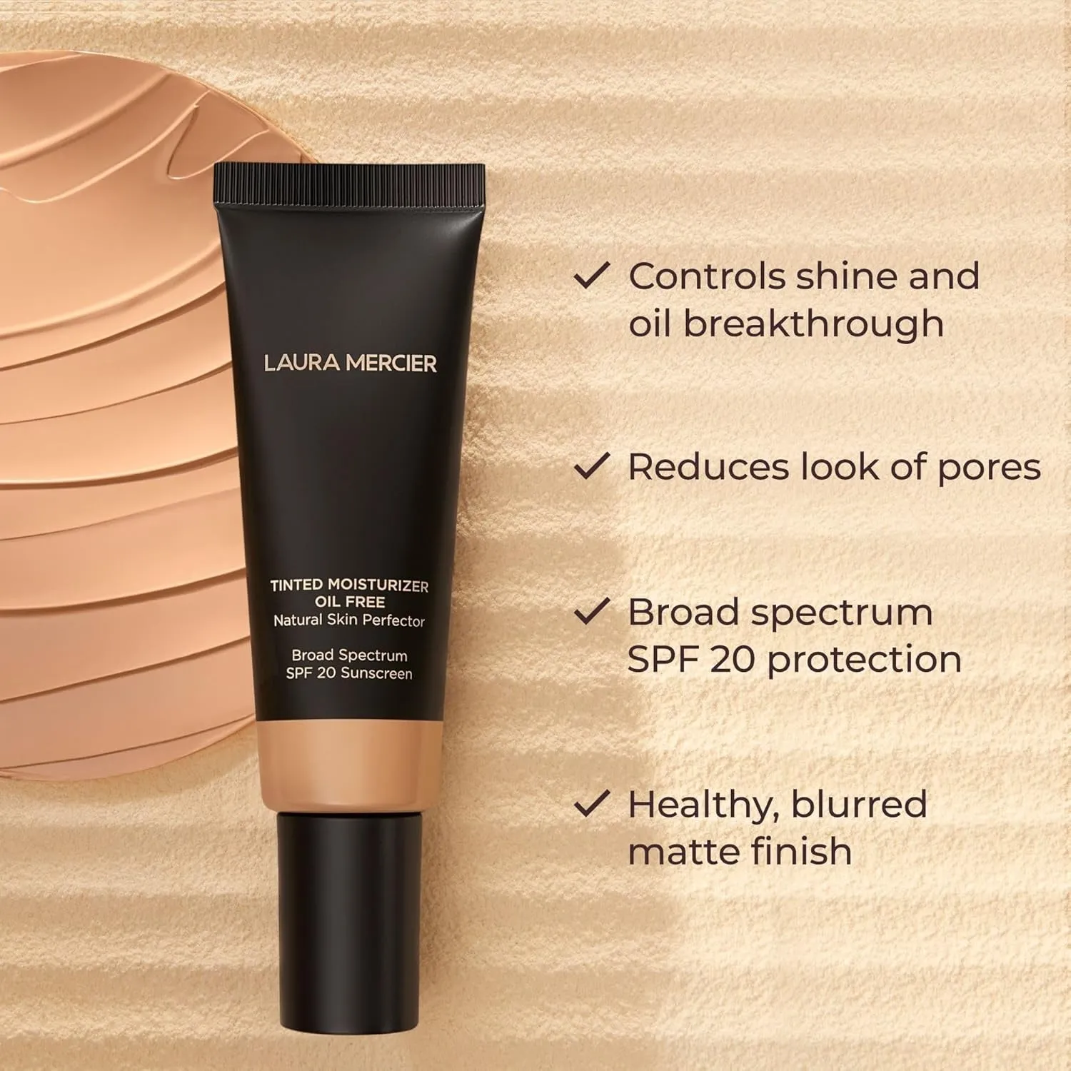 Tinted Moisturizer Oil Free Natural Skin Perfector with SPF 20: All Day Shine Control, Sheer Coverage, Blurred Matte Finish, for Oily Skin, Skin Tint