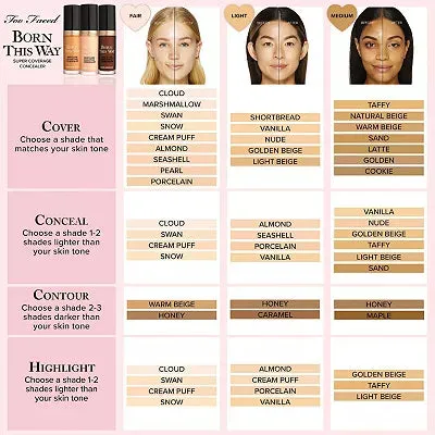 Too Faced Born This Way Super Coverage Multi-Use Sculpting Concealer Porcelain