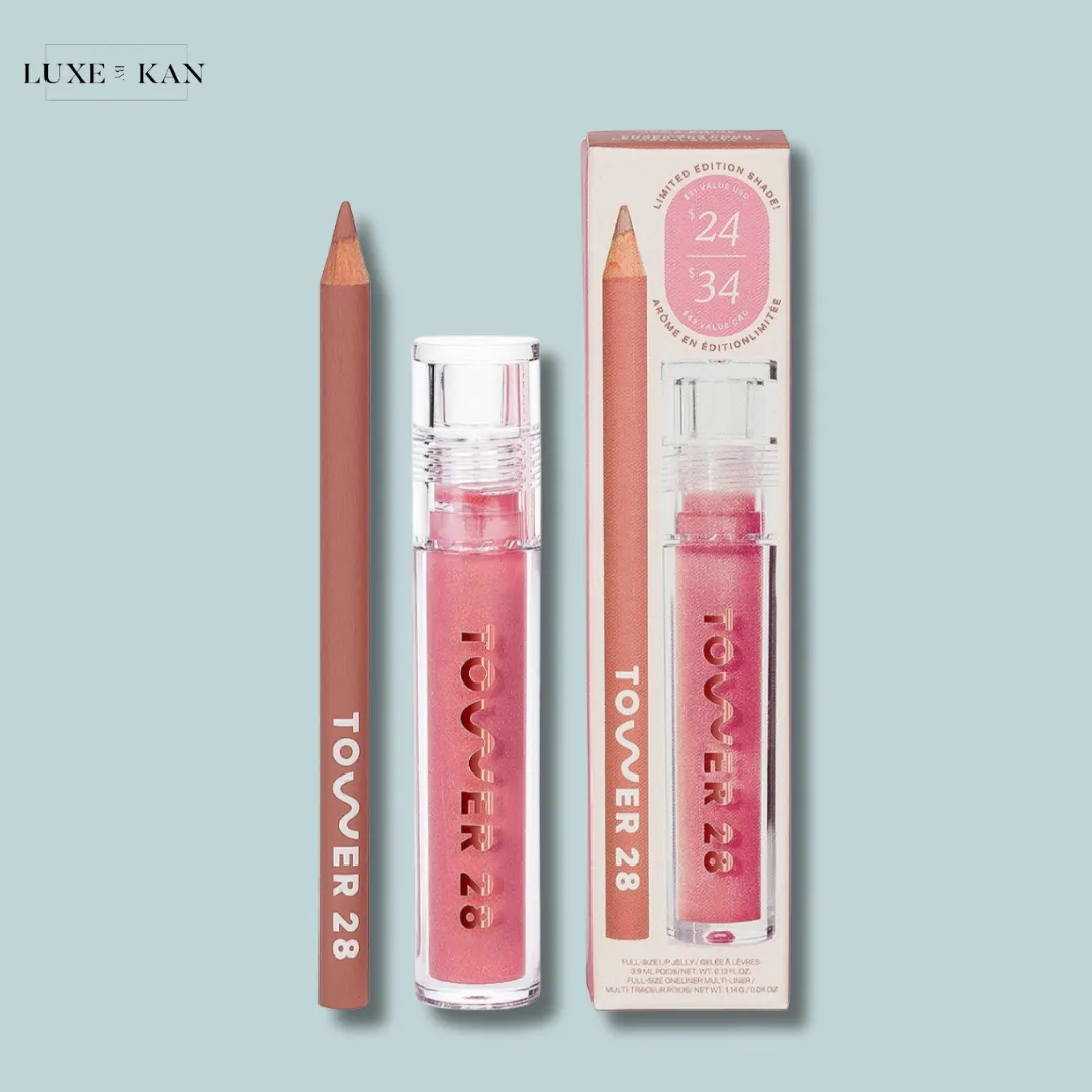 TOWER28 LINE & SHINE LIP KIT IN ICED PISTACHIO & WORK OF ART