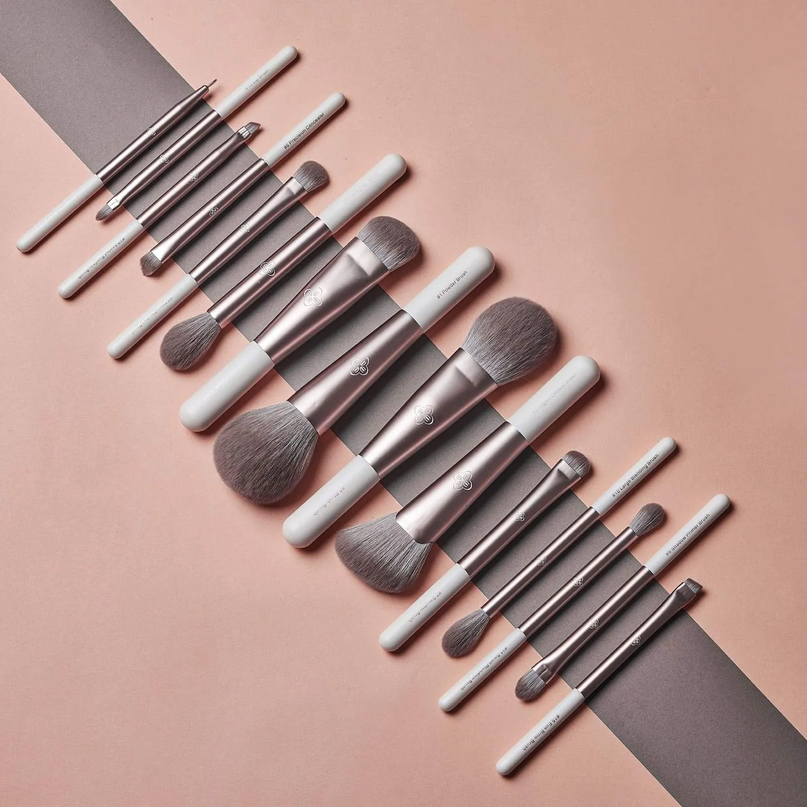 Toxicated Series-15 pcs Gentle Wind Professional Makeup Brush Tools Kit-Brush Organizer included