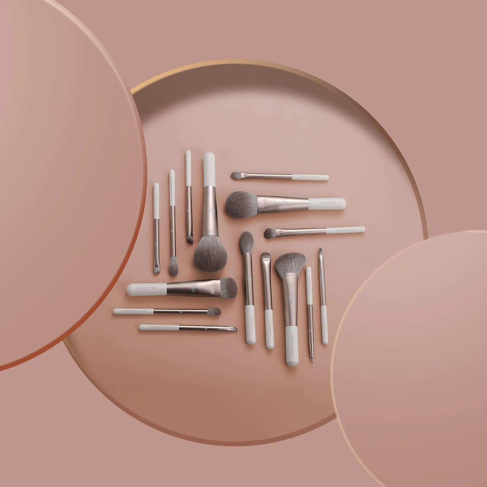 Toxicated Series-15 pcs Gentle Wind Professional Makeup Brush Tools Kit-Brush Organizer included