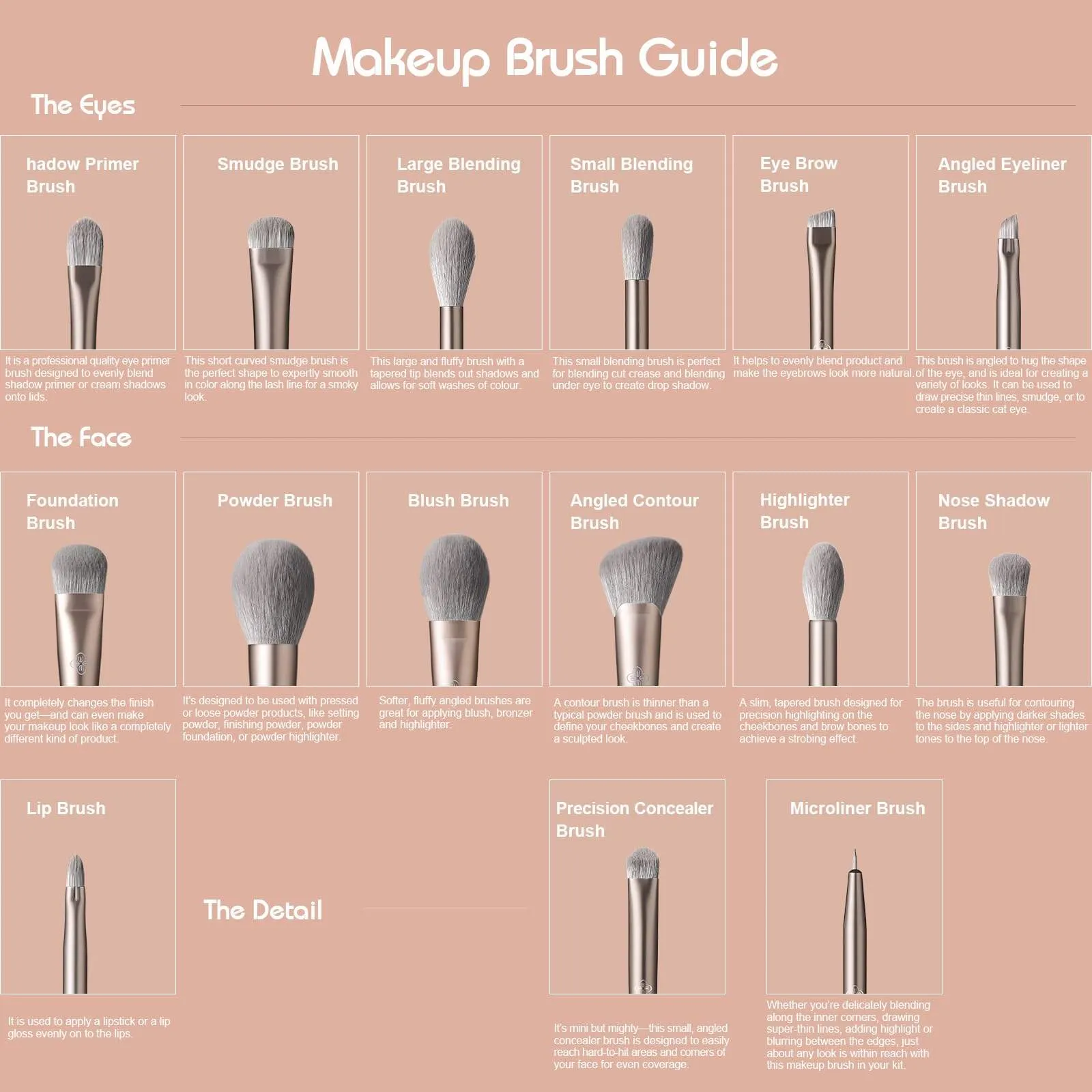 Toxicated Series-15 pcs Gentle Wind Professional Makeup Brush Tools Kit-Brush Organizer included