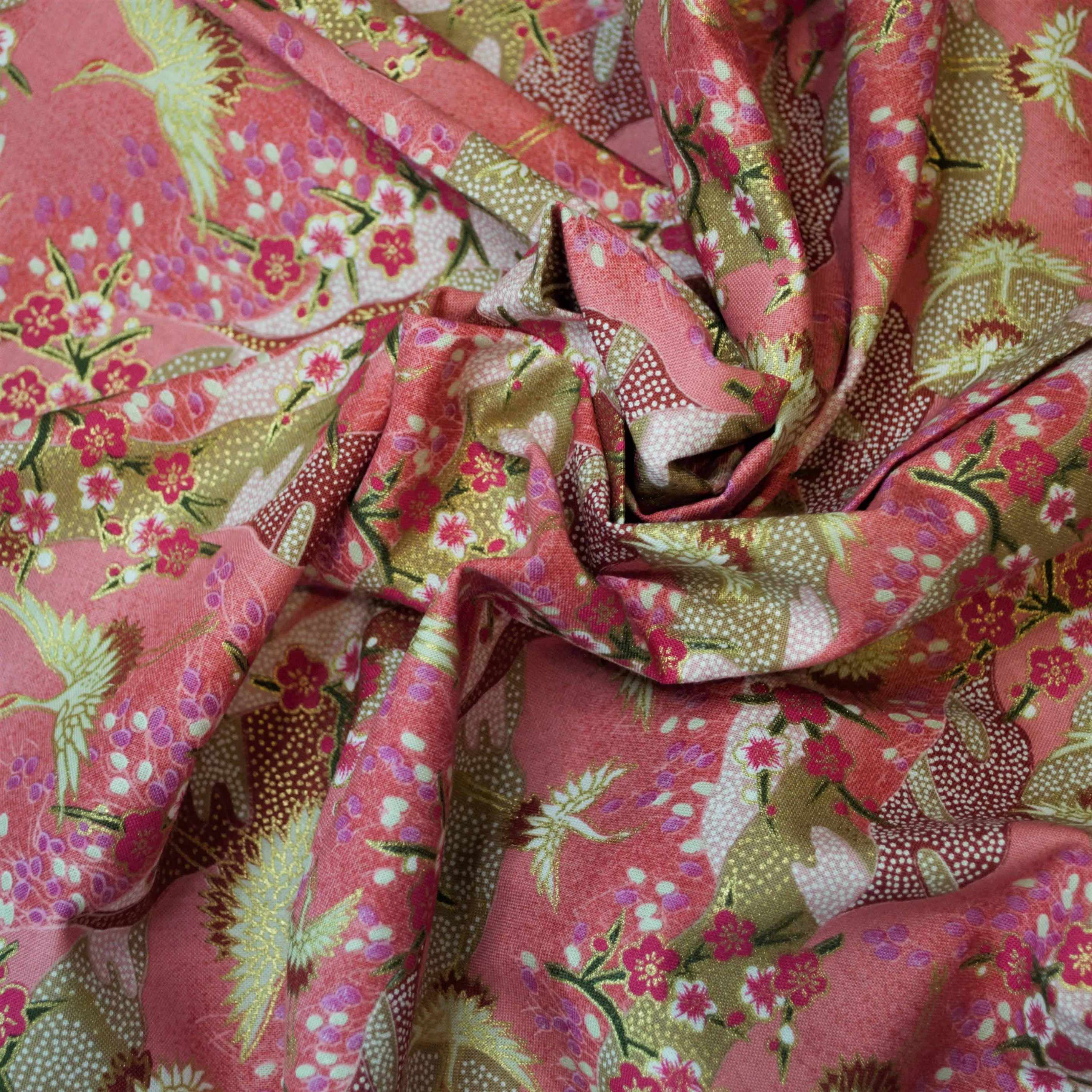 Traditional Swans Pink & Gold