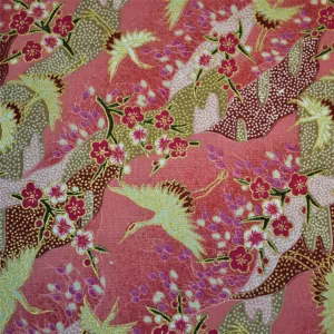 Traditional Swans Pink & Gold