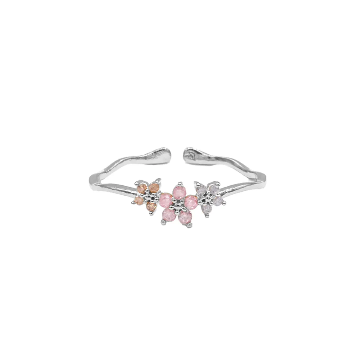 Trio-Flower Petal Ring
