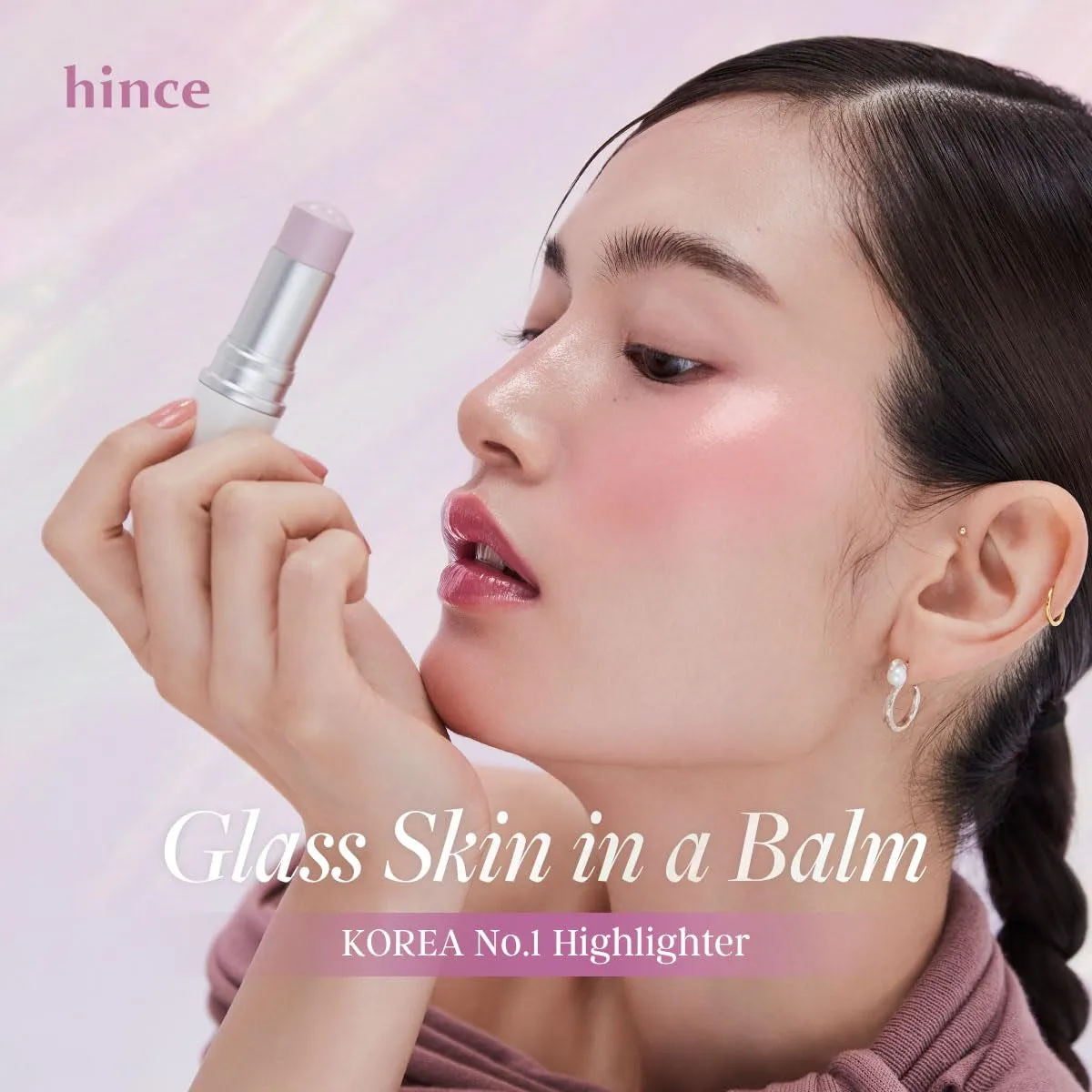 True Dimension Radiance Balm 10G Shimmer Glow Face Highlighter Stick, Cream Blush Stick, Glass Skin, Korean Beauty, Valentines Day Gift for Women (CLEAR, TP001)