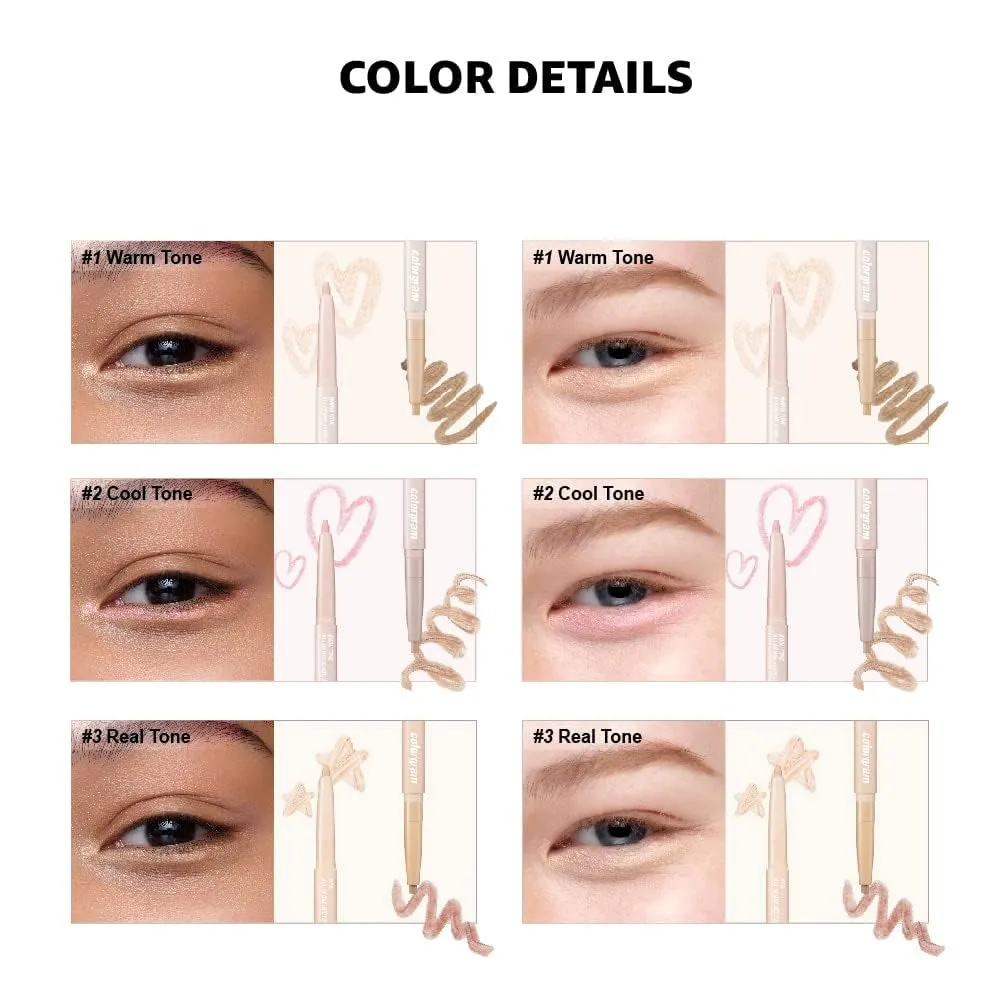 under Eye Highlighter Stick 02 Cool Tone | Silky-Smooth Long-Lasting Highlighter & Contouring Stick for Smudge-Proof, Shining Daily Makeup | K-Beauty Face Highlighters & Luminizers