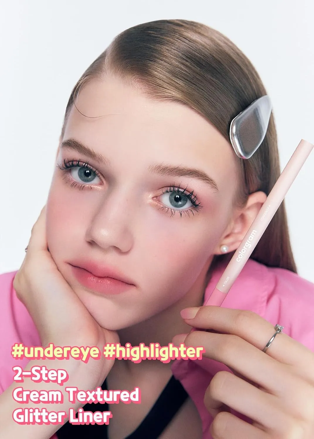 under Eye Highlighter Stick 02 Cool Tone | Silky-Smooth Long-Lasting Highlighter & Contouring Stick for Smudge-Proof, Shining Daily Makeup | K-Beauty Face Highlighters & Luminizers