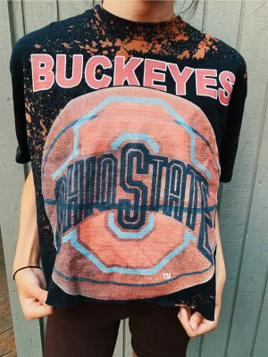 vintage Ohio State Black Basketball Tee -