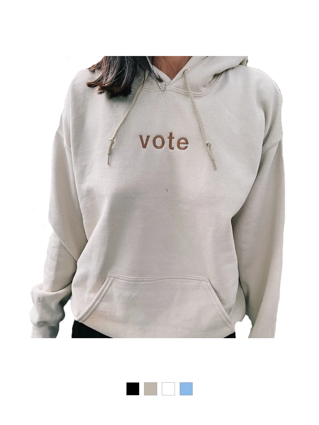 Vote Embroidered Hoodie